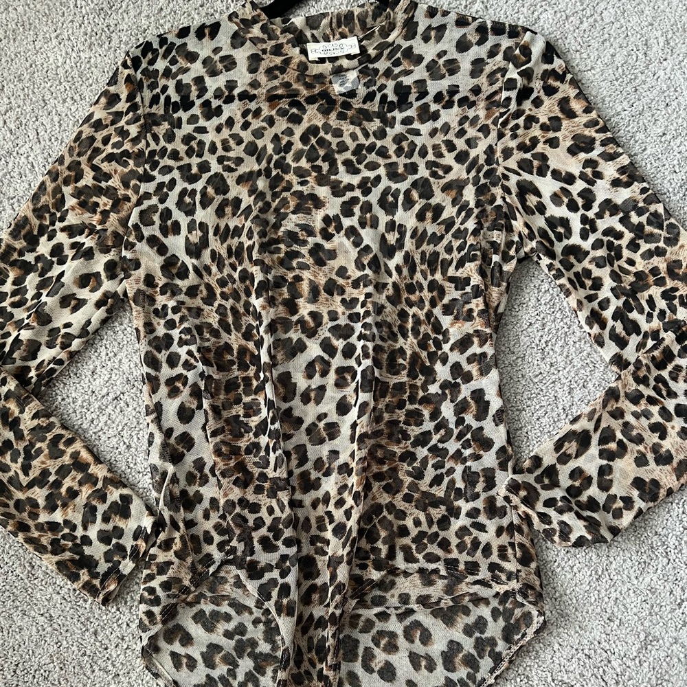 Animal print onesie (see through)